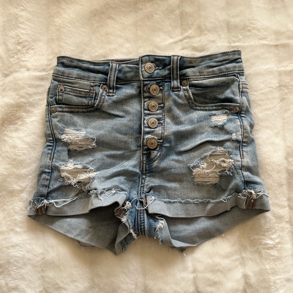 american eagle jean shorts size 0 - Picture 1 of 4